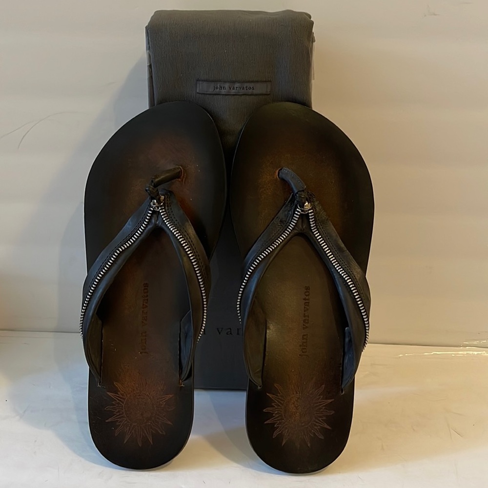 JOHN VARVATOS - Quality Leather Sandals - New in Box